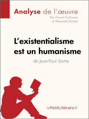 cover image of L'existentialisme est un humanisme de Jean-Paul Sartre (Analyse de l'oeuvre)